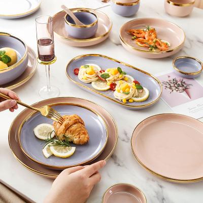 China Sustainable Ceramic Kids New Year Dinnerware Set Tableware for sale