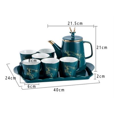 China Sustainable Ceramic Luxury Glass Coffee Set Drinkware for sale