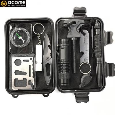 China Multifunctional 14 in 1 Outdoor Survival Kit Set Tactical Travel First Aid SOS EDC Camping Multifunctional Emergency Supplies for Wilderness Tool for sale