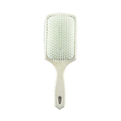 China New Next Natural Biodegradable Cushion Hair Brush Wheat Straw Hair Paddle Brush for sale