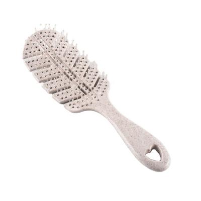 China Degradable Plant Hair Brush Natural Fiber Materials Biodegradable Hair Brush for sale