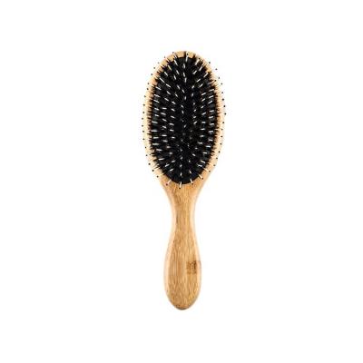 China 2021 Cushion Custom Logo Palette Brushes Bamboo Hairbrush With Boar Bristle Hair Brush Bamboo Haircare Tool for sale