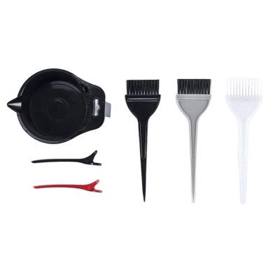 China Salon Nondisposable Recycled Hair Coloring Brush Whip Mixing Bowls Plastic Hair Dye Brush Customize Color Tinting Bowl and Brush for sale