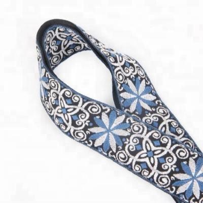 China Rock Strap Embroidery Electric Acoustic Guitar Strap for sale