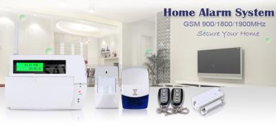 China LCD Display Touch Keypad GSM SMS Home Alarm System with 30 wireless zone for sale