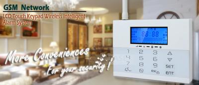 China LCD Icons Touch Keypad House GSM PSTN Burglar Alarm Systems with Wireless Flash Siren for sale