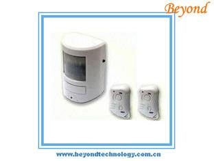 China 130 Decibel Siren Wireless PIR Motion Sensor Alarms With Two Remote Control for sale