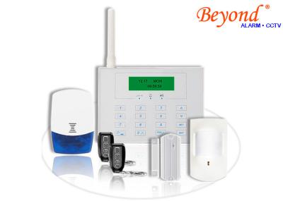 China Dual Network LCD GSM PSTN Alarm Systems with touch keypad and wireless doorbell for sale