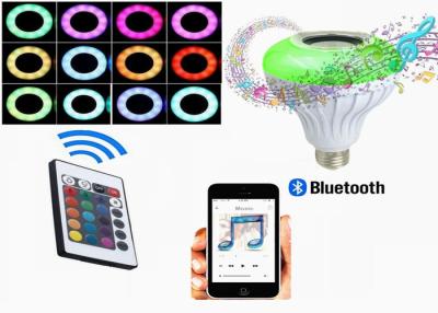 Cina Lampadina di musica di Bluetooth di versione dell'ABS 6000K RGB 3,0 con 24 chiavi telecomandate in vendita