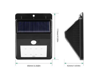 China Drahtloses geführtes Bewegungs-Sensor-Licht im Freien, 8 führte Solarbewegungs-Sensor-Sicherheitsleuchte zu verkaufen