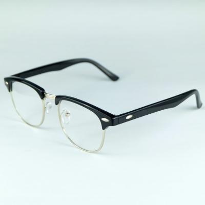 China For Reading Glasses Half Frame Glasses Frame Metal And Plastic Optical Frame for sale