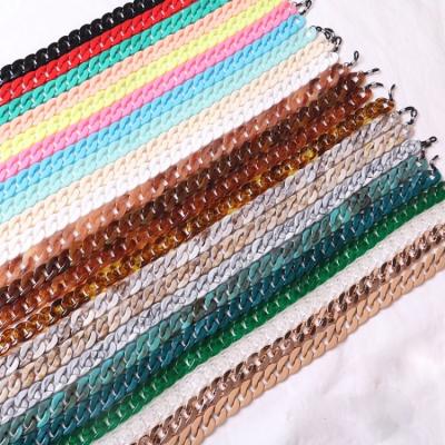 China Retro 40 Colors Shape Acrylic Eyewear Glasses Hanging Neck Chain Sunglasses Chain for sale