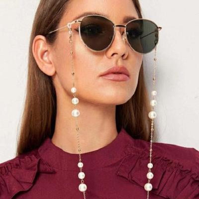 China Jewelry Retro New Fashion Simple Pearl Chain Sun Glasses Links Vintage Grace Eyewear Chain for sale