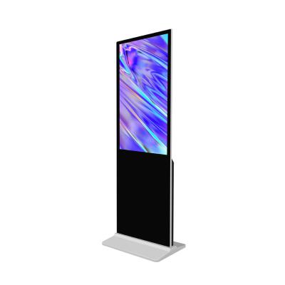 China Case+Metal Tempered Glass 43 Inch Kiosk WIFI/4G FHD Indoor Vertical Floor Stand LCD/Led Advertising Digital Signage Screen for sale