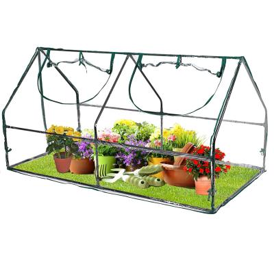 China Easily Assembled Green House Cover For Vegetable Garden Mini Raised Green House For Garden Tunnel Greenhouse for sale