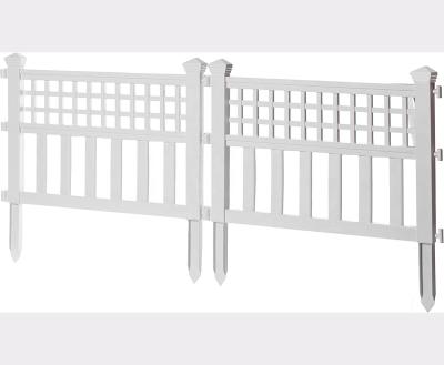 China Easily Assembled White Plastic Outdoor Fence Decor Garden Flower Edging Border for sale