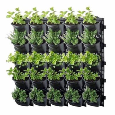 China Outdoor Plastic Planter Durable Material Pot Mounted Stand Garden Vertical Living Green Wall Hanging Planter for sale