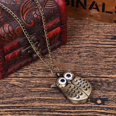 China Wholesale antique pocket watch, cute owl pocket watch necklace for sale