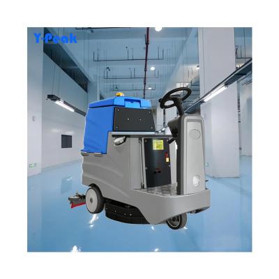 China Hotels Best Quality Electric Auto Floor Scrubber Ride On Floor Cleaning Machine Industrial Floor Scrubber for sale