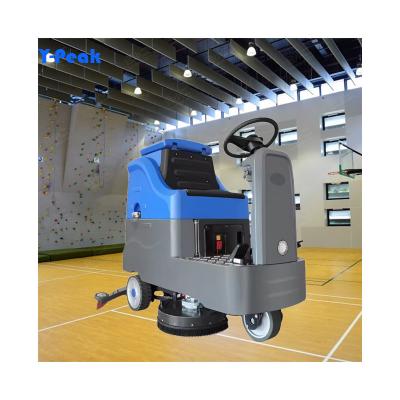 China Hotels China Factory Battery Industrial Floor Wash Machine Ride On Cleaning Machine Automatic Floor Scrubber for sale