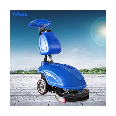 China Hotels 2024 Commercial Portable Foldable Floor Scrubber Large Brush Disc Power for Hotel Cleaning Machines for sale