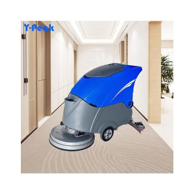 China Hotels Large Tank Floor Washer Cleaning Machine Small Electric Single Brush Walk-Behind Floor Scrubber for sale