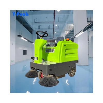 China Hotels Low Price High Performance Big Electric Ride On Street Road Sweeper Truck Industrial Floor Sweeper Machine for sale