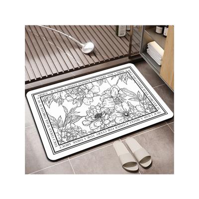 China China Supplier Wholesale Luxury High Quality Absorbent Bath Mat Trade Diatomite Viable for sale