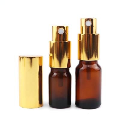 China Cute Round Pump Thick Fine Mist Sprayer Empty 5 Glass Pump Remover 5ml 10ml Sprayer Bottle 10ml Amber Glass Perfume Travel Spray Bottles for sale