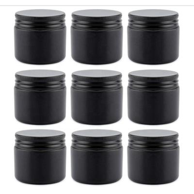 China 6oz Plastic Metal Hat/Cap Fancy Matte Empty Black Pastel Decorative Scented Candle Jars With Lid Box And Lids Boxes Luxury Packaging For Candle Making for sale