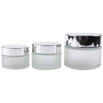 China Wholesale Low Price 1 Gram 100g 100ml Metal Aluminum Cap Frosted Cosmetic Container Bottle 30g 50g Metal Glass Jar Cream Lid For Body Skin Care for sale