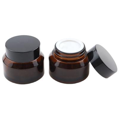 China New mini color jar 15 gram plastic black fancy bare cream high end empty slope cosmetic packaging lady lotion jars hot sale with lids for sale