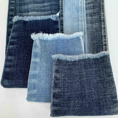 China Blue high quality stretch 10.3oz 94% cotton stretch denim fabric for jeans for sale