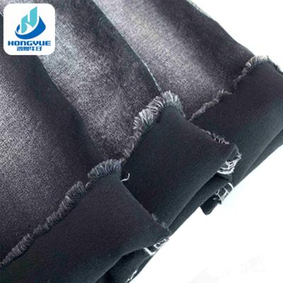 China Stretch Guangdong Denim Fabric Factory 8.8oz Black Colored Denim Fabric Twill for sale