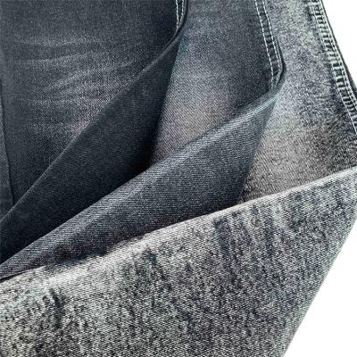 China Wholesale 11.2oz Heavy Wrinkle Resistant Black Woven Denim Fabric For Man for sale