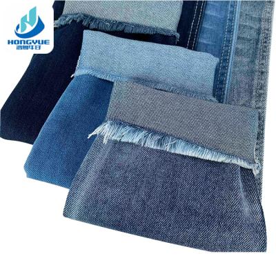 China Stretch Comfort 7.7oz 100% Cotton Jeans Fabric Super Light Blue for sale