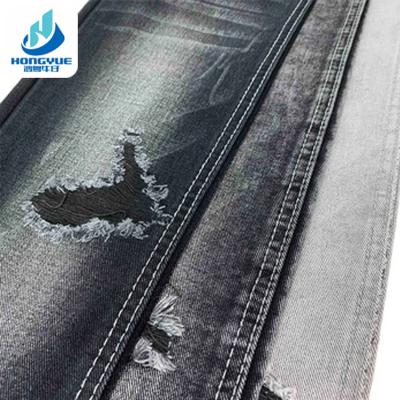 China Wrinkle Resistant Black 12.1oz 81%Cotton Woven Cotton Polyester Denim Fabric for sale