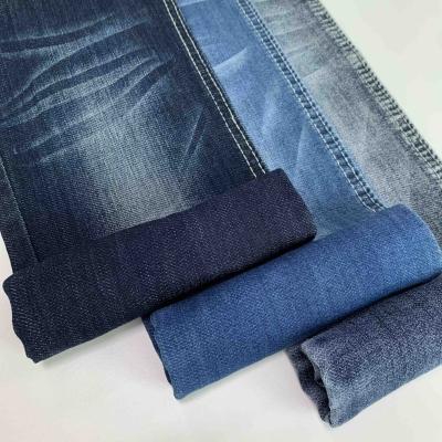 China 9.1oz Stretch 63.2%cotton Blue Spandex Woven Denim Fabric For Jeans for sale