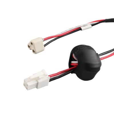 China MOLEX 2x2P Household Appliance Male Connector With White Triangle Plug Bracket Connector 4 Pin Wire Harness for sale