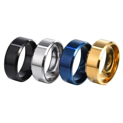 China FASHIONABLE Stainless Steel Ring Blanks Popular Cheap Titanium Ring For Men Quality 4 Colors 316L for sale