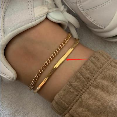 China 2021 Lead Free Nickel Free Stainless Steel High End Herringbone Jewelry Anklets for sale