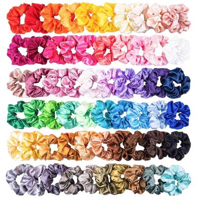 China Eco-Friendly Accessories Girl Hair Scrunchies Girl Elastic Scrunchy Hair Ties Satin Silk Hair Scrunchies For Girls for sale