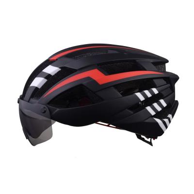 China Unisex Adults Helmet LED Mountain Bike Helmet Ultralight Cycling Helmet Adult Road Bike Racing Helmet With Goggles for sale