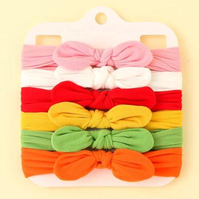 China 5Pcs/Set Baby Friendly Material Boy Headbands Bow Turban Fits Newborn Infant Toddler and Kids Hair Accessories for sale