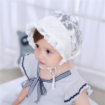 China Comfortable Lace Hat Summer Newborn Baby Photography Props Hood Baby for sale