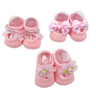 China 3Pairs/Set Material Baby Friendly Socks Set Autumn Winter Soft Cotton Baby Girls Bumps Anti Slip Floor Infant Sock for sale