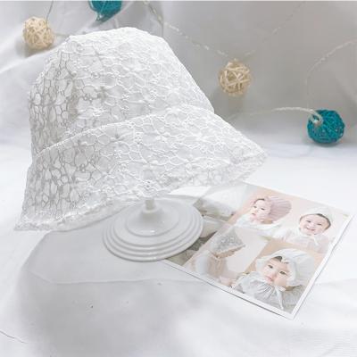 China Lovely Cozy Hat Baby Summer Parent-child Hood Accessories Lace Up Bucket Holiday Baby Sun Hat For 1-3 Years Old Children for sale