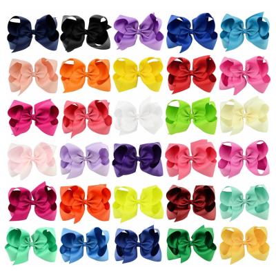 China 10pcs/Lot Small Bow Tie Hair Clip Ribbon Bow Safety Hair Clips Soft Material Soft Solid Kids Friendly Small Pins Hair Accessories Gift for sale