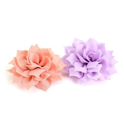 China 10pcs/lot Grosgrain Ribbon Friendly Material Hair Clips Girls Boutique Lotus Hairpin Baby Kids Hair Accessories for sale