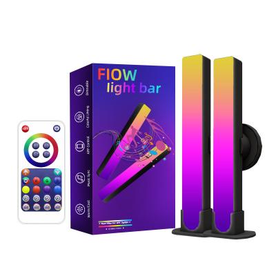 China Modern LED RGB Desk Light Magical Smart Atmosphere With Sensor Music Voice Activated Rhythm Led Flow Light for sale